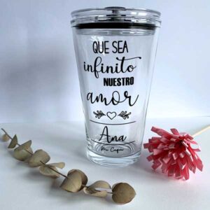 Vasos personalizados con frases y nombres. Realizados a mano con mucho amor.