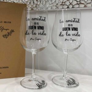 Packs copas de vino personalizadas a mano