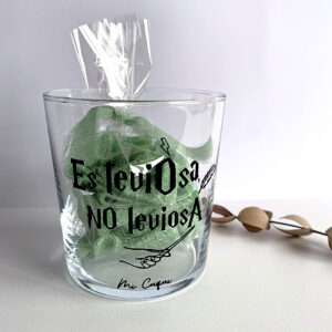 Vaso personalizado con frase y chuches